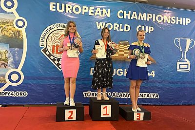Елена Михайловская из Симферополя – серебряный призер молодежного чемпионата Европы по шашкам-64!