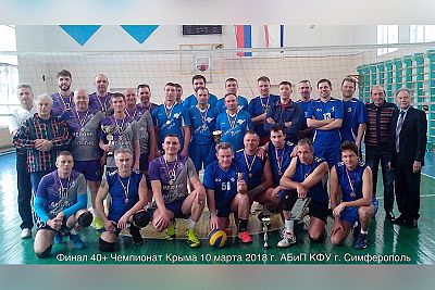 Определился чемпион Крыма по волейболу среди мужских команд в возрастной категории "старше 40 лет"